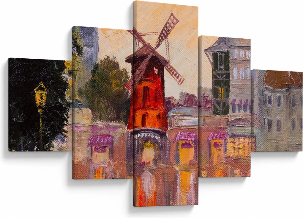 Obraz - Moulin Rouge, Paryż, Francja (125x70 cm)
