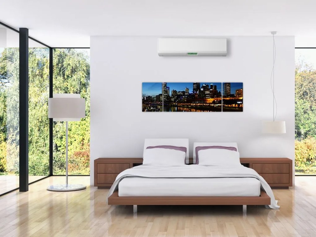 Obraz nocy w Melbourne (170x50 cm)