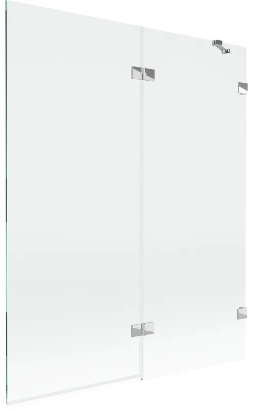 Mexen Lunar parawan nawannowy 2-skrzydłowy prawy 140 x 150 cm, transparent, chrom - 897-140-100-01-00-P