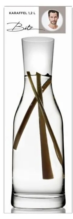 Biała szklana karafka 1,2 l Fluidum − Bitz