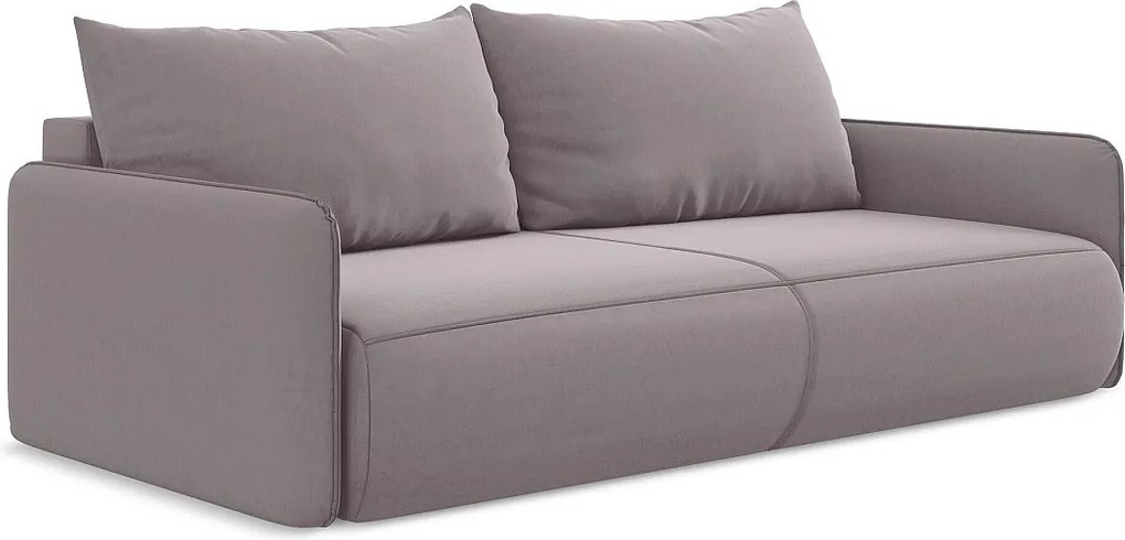 Kanapa 3-osobowa z funkcją spania - z tkaniny welwetowej - lawendowy - NANEA