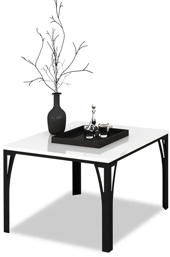 Stolik kawowy w stylu loft czarny + biały - Dimea 4X