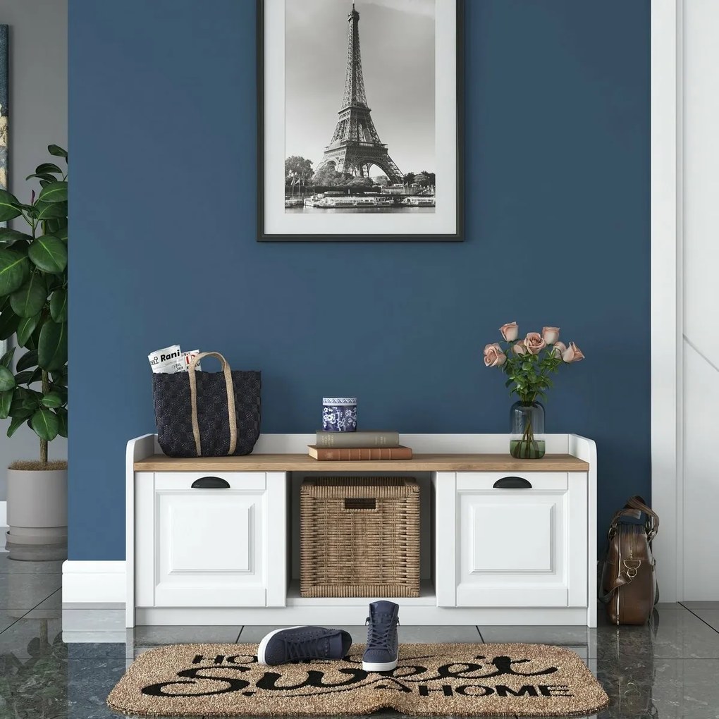 Szafka na buty Pilo White and Walnut