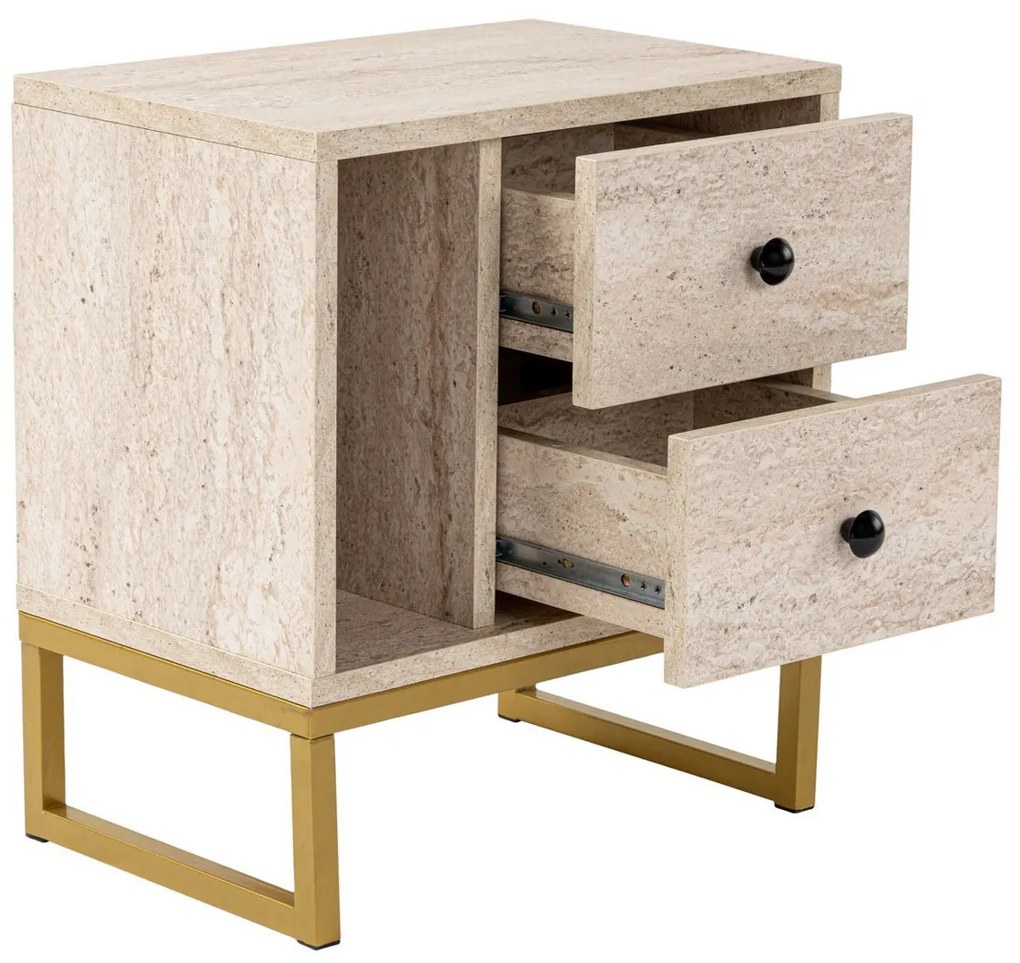 Stolik nocny Glimmer Travertine