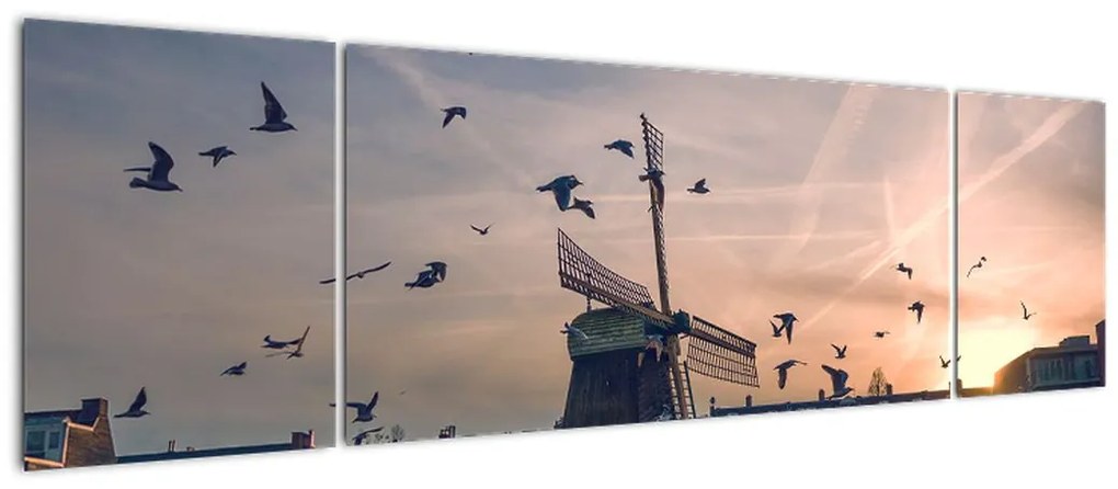 Obraz wiatraka (170x50 cm)