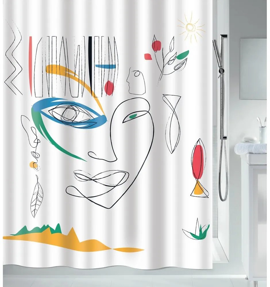 Zasłona prysznicowa 180x200 cm Faces – Spirella