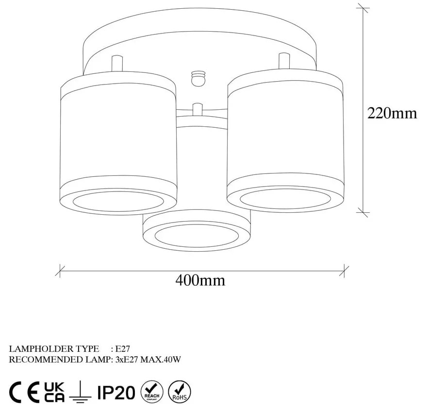 Lampa sufitowa w kolorze brązu Way – Opviq lights