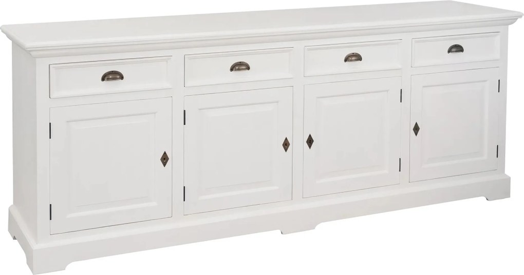Komoda Brighton 4 drzwi + 4 szuflady white