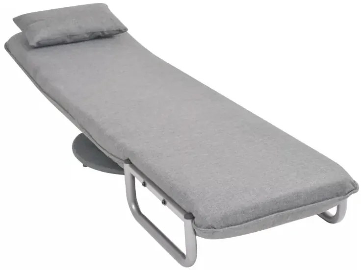 Jasnoszary fotel rozkładany L8-N59