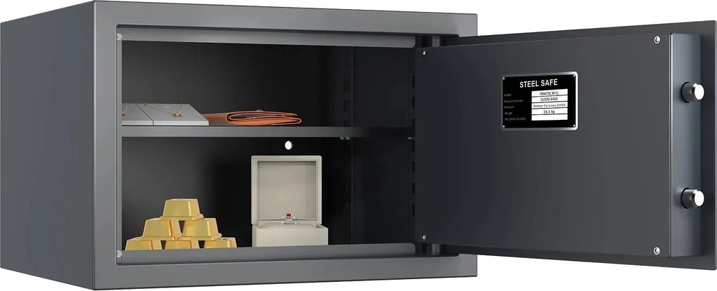 Sejf meblowy PRAKTIK 30 EL, elektroniczny S1, 290 x 440 x 360 mm, 34,7 l