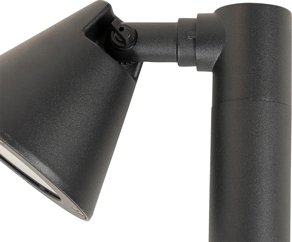 Nowoczesny klosz ogrodowy czarny 30 cm IP44 regulowany - Ciara