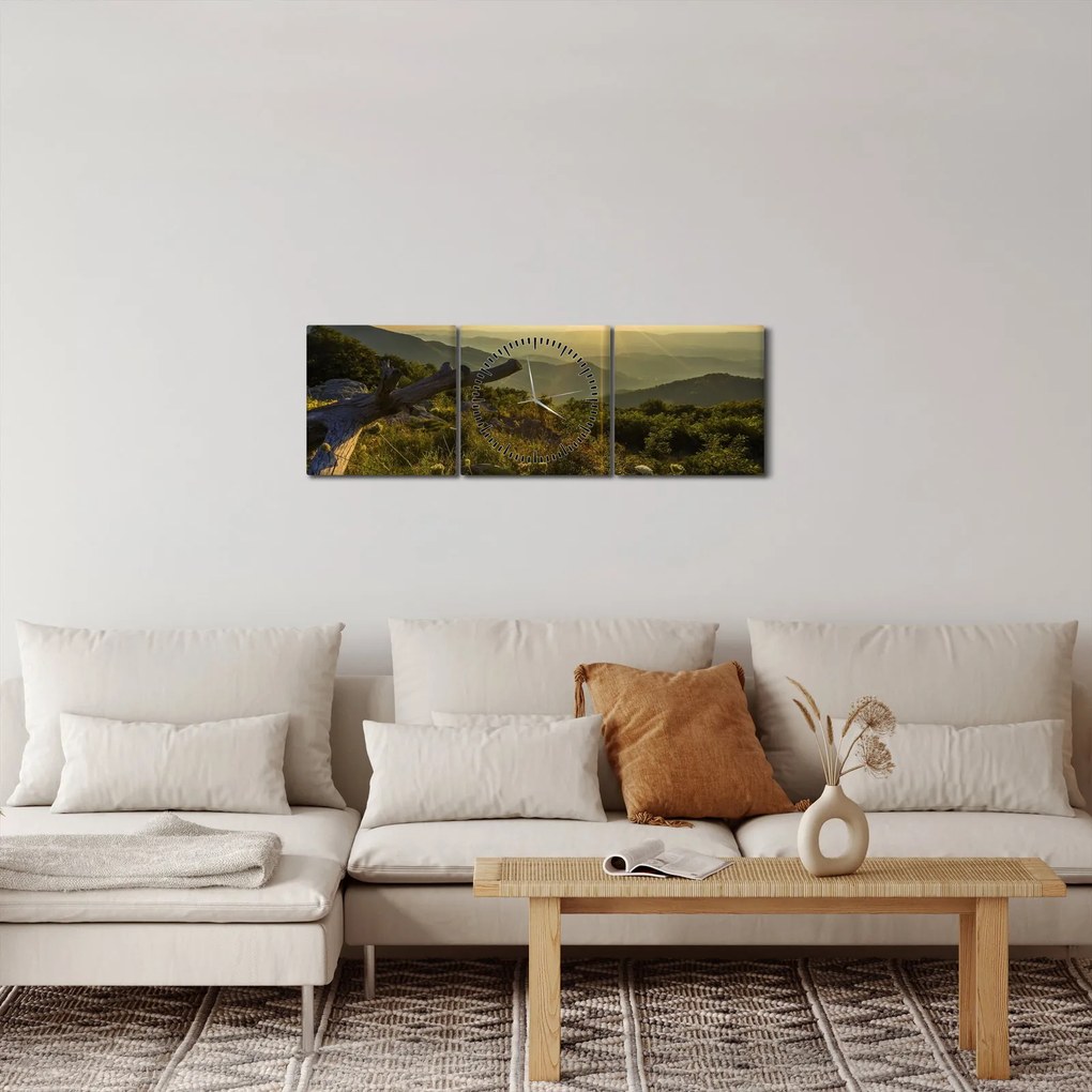 Obraz - Widok na otoczenie (z zegarem) (90x30 cm)