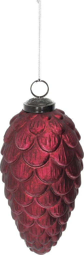 Bombka szklana Pine Red 8x8x15 cm