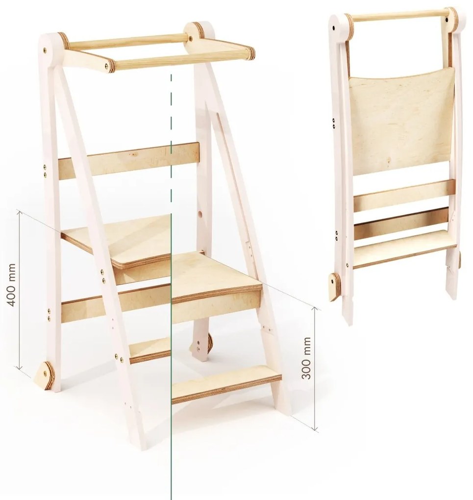 Taboret dziecięcy o regulowanej wysokości