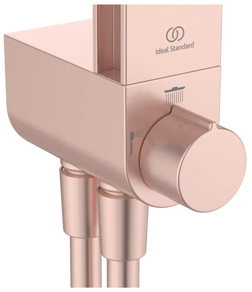 Jasnoróżowy metalowy zestaw prysznicowy 110 cm ALU+ – Ideal Standard