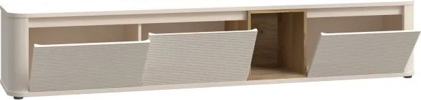 Szafka RTV Breathtaker 220 cm, piaskowy/dąb Mauvella