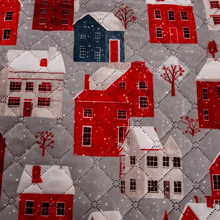 Narzuta na łóżko WINTER COTTAGE, szary Rozmiar: 220 x 240 cm