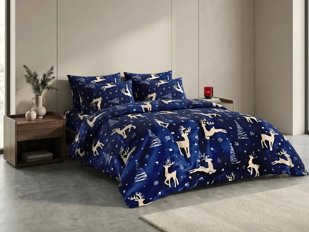 PrzytulneMieszkanie.pl PrzytulneMieszkanie.pl Pościel z mikropluszu NIVALIS niebieska Rozmiar pościeli: 70 x 90 cm | 140 x 200 cm