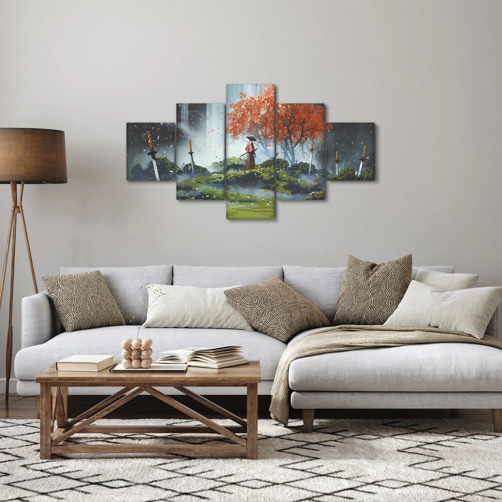 Obraz - Ilustracja przedstawiająca Ogród Mieczy (125x70 cm)