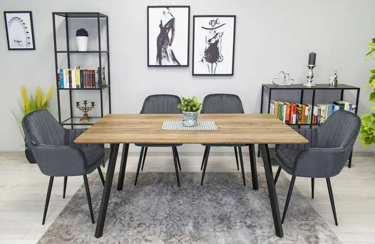 Komplet 2 beżowych krzeseł z podłokietnikami M9-W85