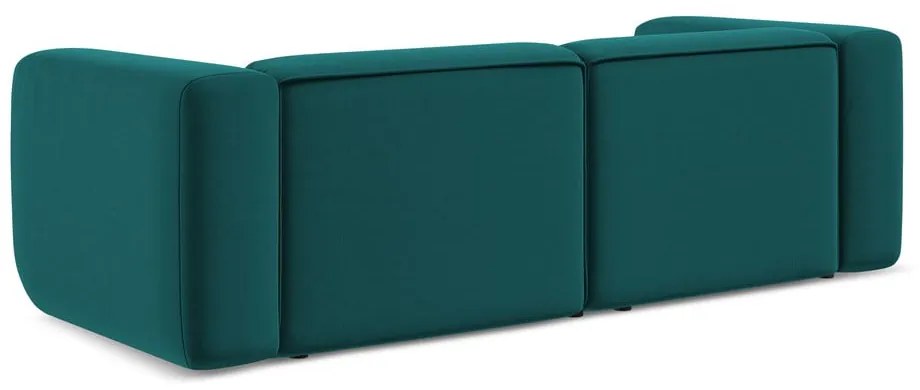 Turkusowa aksamitna sofa 228 cm Ekahi – Makamii