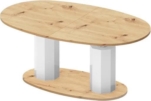 Rozkładany i podnoszony ławostół Barletta w drewnianym dekorze