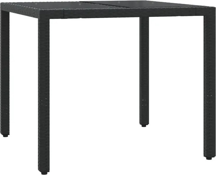 Czarny zestaw ogrodowy z kremowymi poduszkami H0-K66