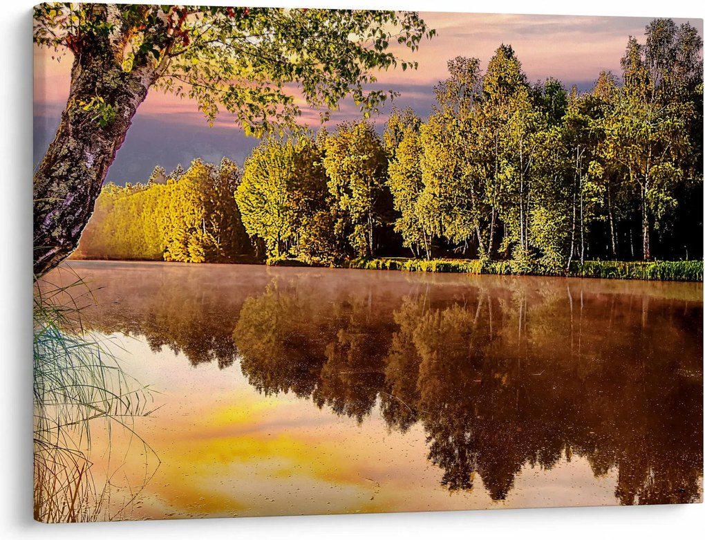 Obraz - Za rzeką (70x50 cm)