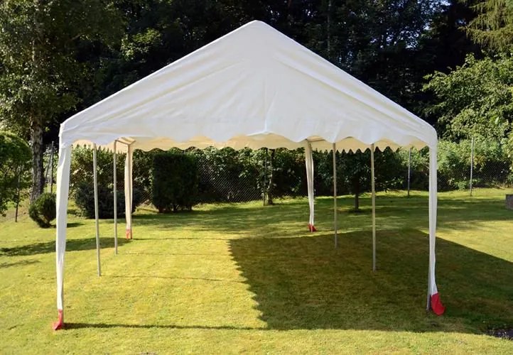 Namiot ogrodowy imprezowy 6×4 m, biały, PVC 400 g/m²