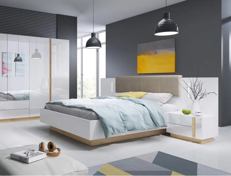 Łóżko RACO 160x200 cm w kolorze Białym