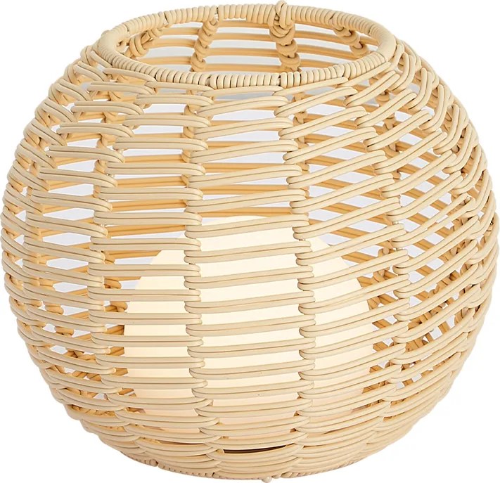 Zewnętrzna lampa stołowa beżowa 25 cm z LED ładowana przez USB-C IP44 - Oli