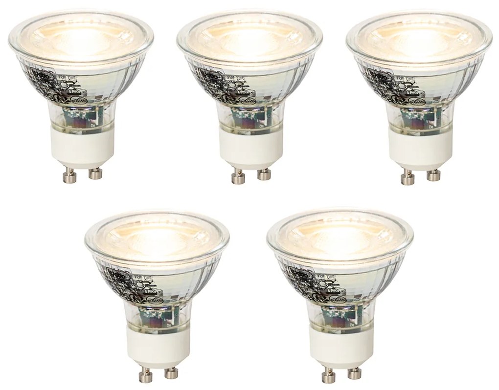 Zestaw 5 ściemnialnych żarówek LED GU10 4W 300 lm 2700K