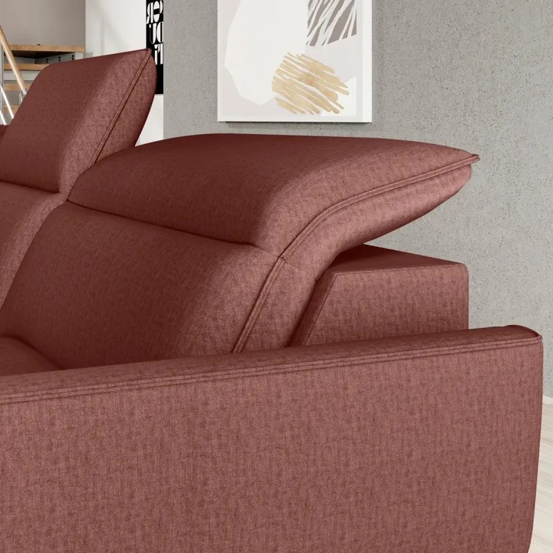 Narożnik MURILLO XL z elektryczną regulacją siedziska Prawostronny w tkaninie VOUGE 07 WERSAL