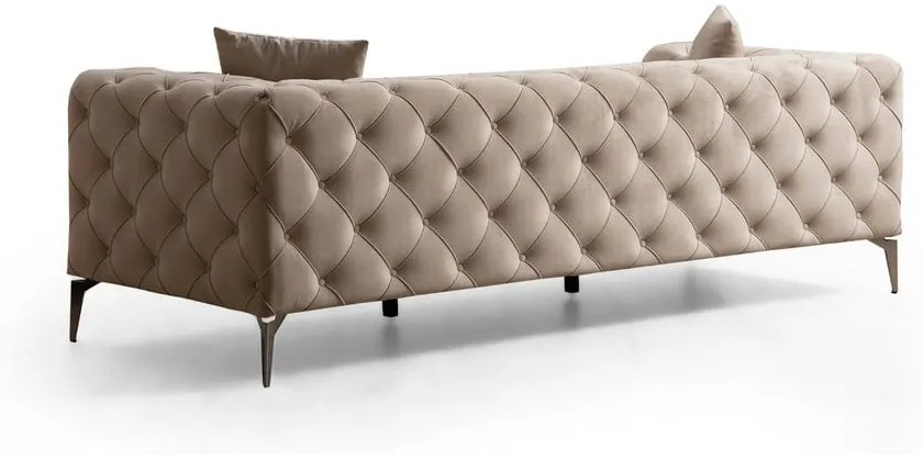 Beżowa aksamitna sofa 237 cm Como – Artie