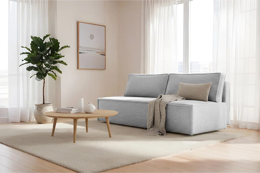 Sofa Kanapa LUNA z funkcją spania kolor jasny szary