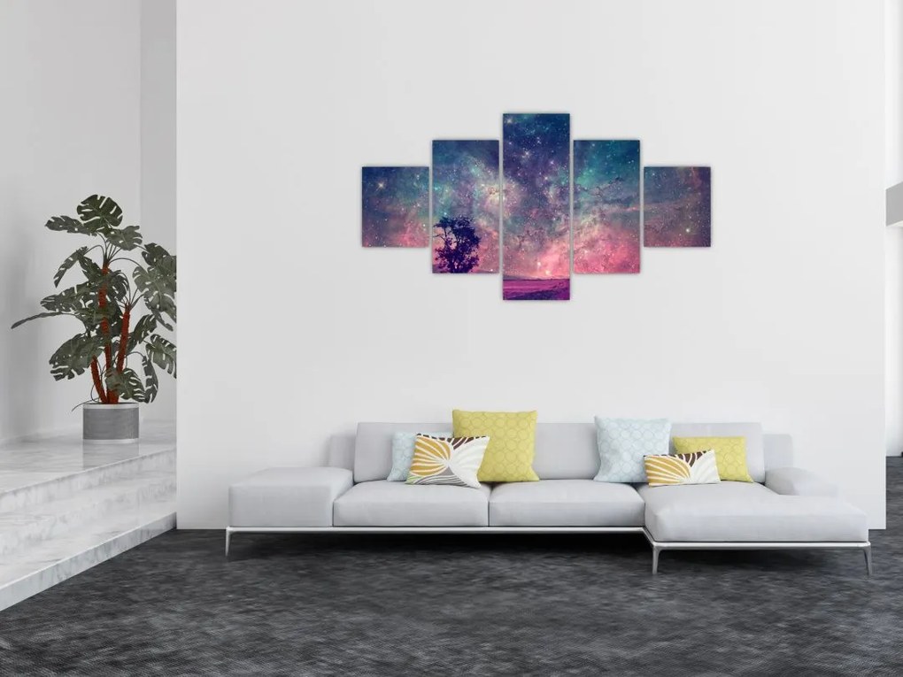 Obraz - Nieziemskie nocne niebo (125x70 cm)