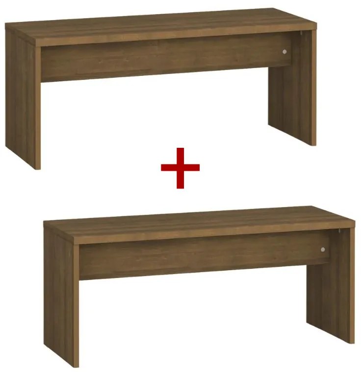 Ławka szatniowa 1+1 GRATIS, 1000 mm, orzech