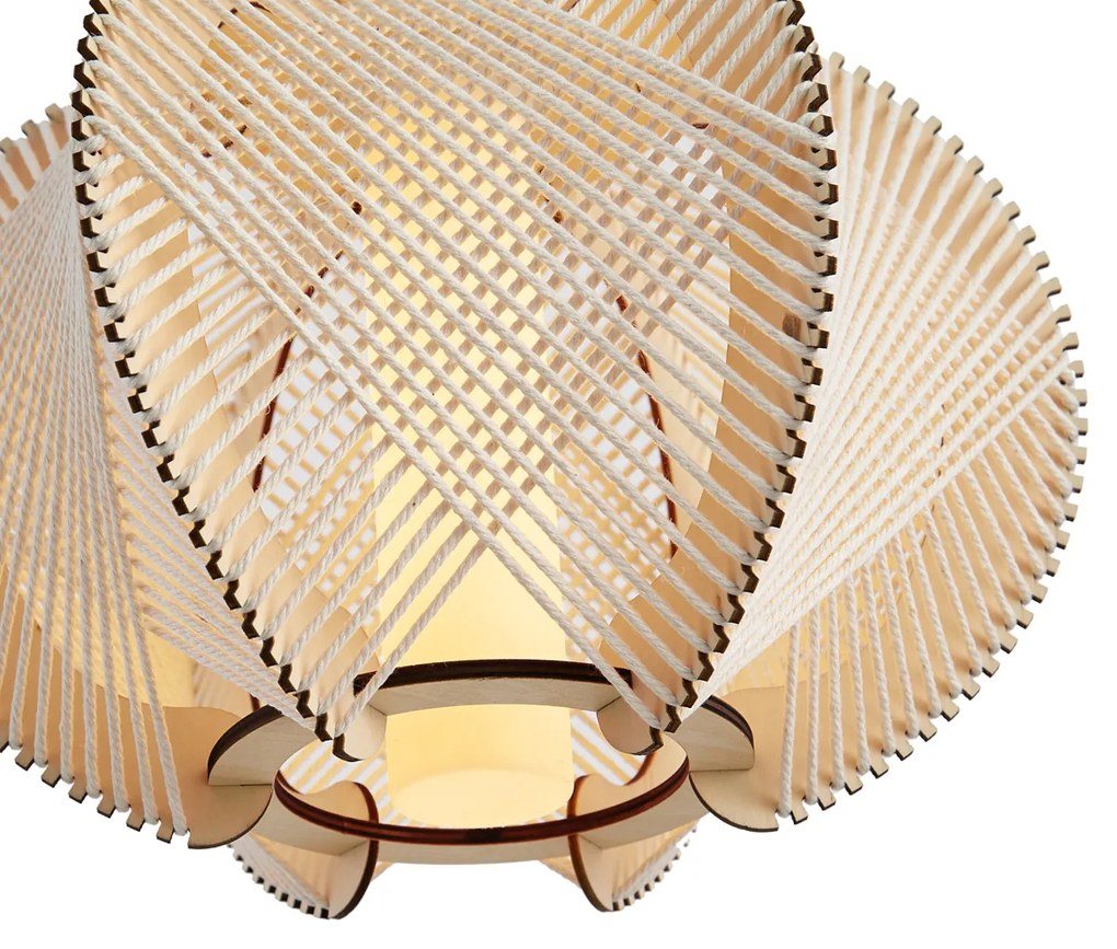 Lampa podłogowa Japandi beżowa z abażurem - GertieJapandi Oswietlenie wewnetrzne