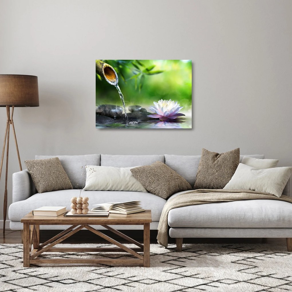 Obraz na szkle - Lotos (70x50 cm)