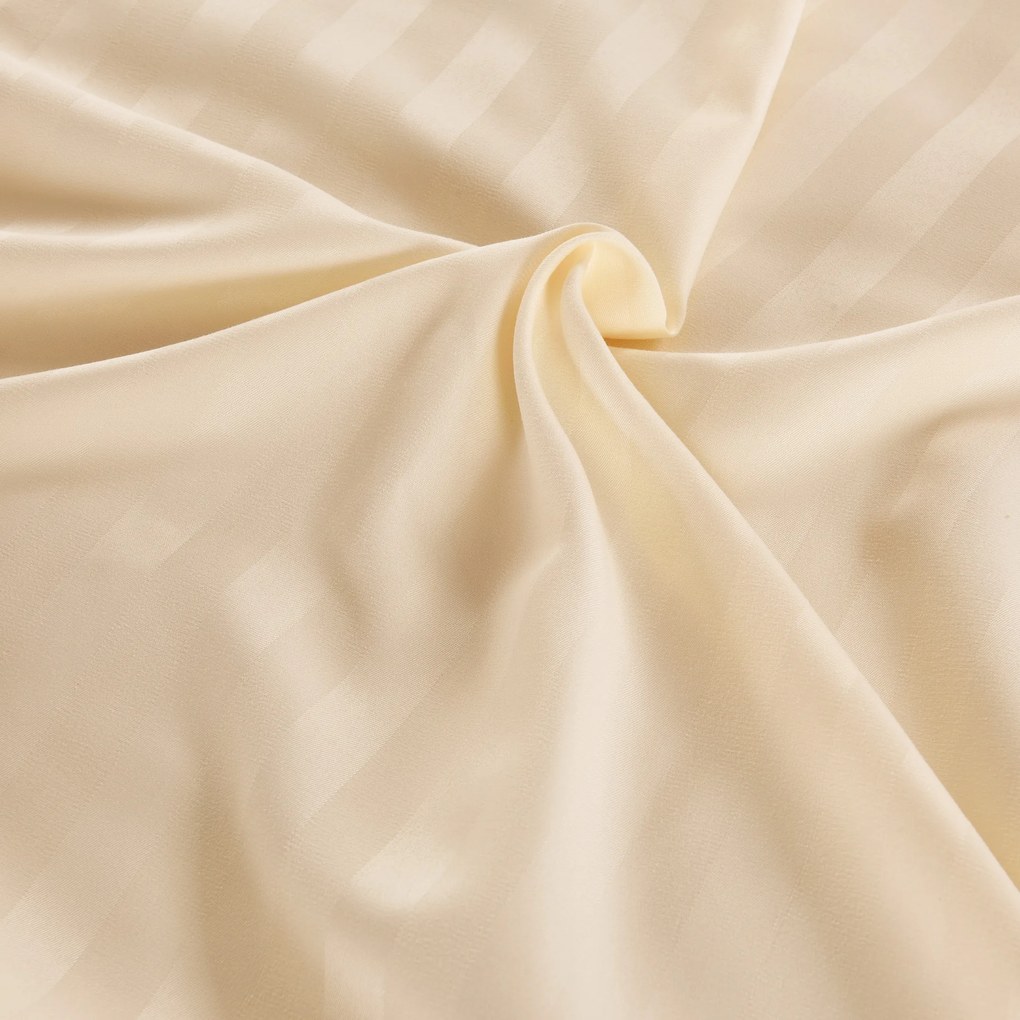 PrzytulneMieszkanie.pl PrzytulneMieszkanie.pl Hotelowa pościel z mikrowłókna JASMINE szampański - pasek 2 cm Rozmiar pościeli: 70 x 90 cm | 140 x 220 cm