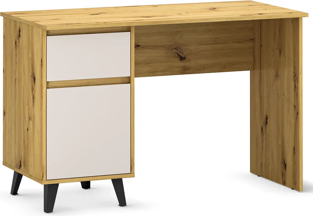 Biurko w stylu skandynawskim dąb artisan + kaszmir P5-D34