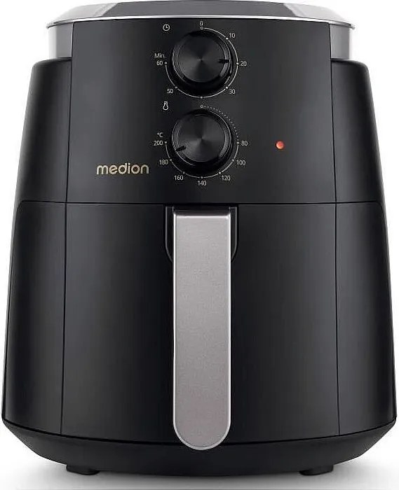 Frytkownica na gorące powietrze MEDION MD13020 1500W 4,7L Timer 60min Temperatura 80-200°C Czarna