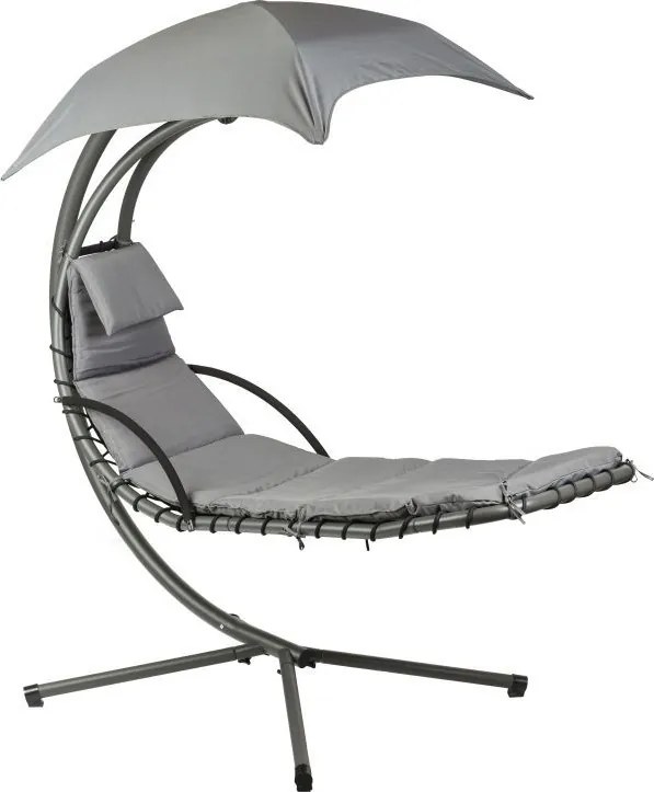 Wisząca leżanka ogrodowa na stelażu Tuscany 006, ciemny szary