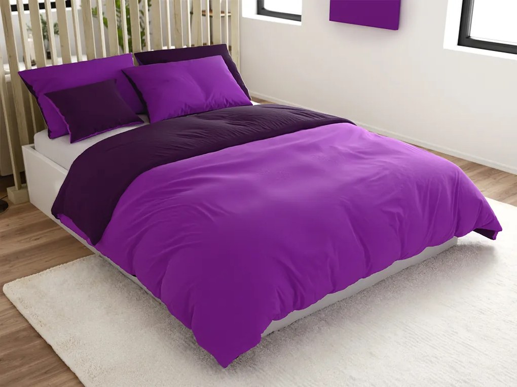 PrzytulneMieszkanie.pl PrzytulneMieszkanie.pl Bawełniana pościel VIOLETTA fioletowa Rozmiar pościeli: 70 x 90 cm | 140 x 200 cm