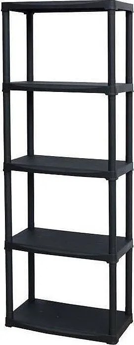 Półka z żywicy 5 Półek Czarna 176 cm Wysokość