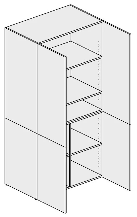 PLAN Szafka kuchenna NIKA 1000 x 600 x 2000 mm, grafit