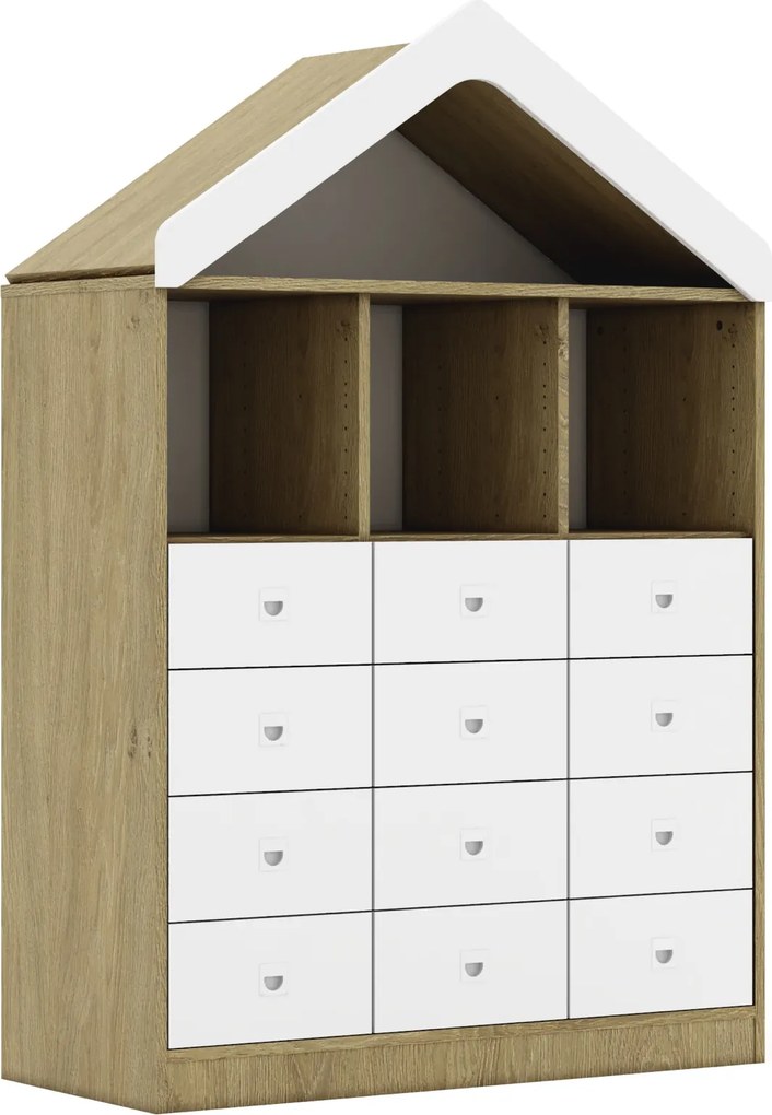 Regał szkolny domek Blox BASE 110 index 3PP-3R-8SB-4SS-D