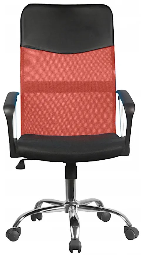 Czerwone ergonomiczne krzesło obrotowe do biurka C9-G21