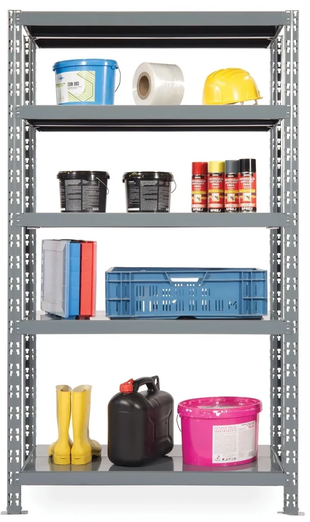Regał półkowy 1+1 GRATIS, 1800x1600x600 mm, 5 półek, nośność półki 200 kg, podstawowy