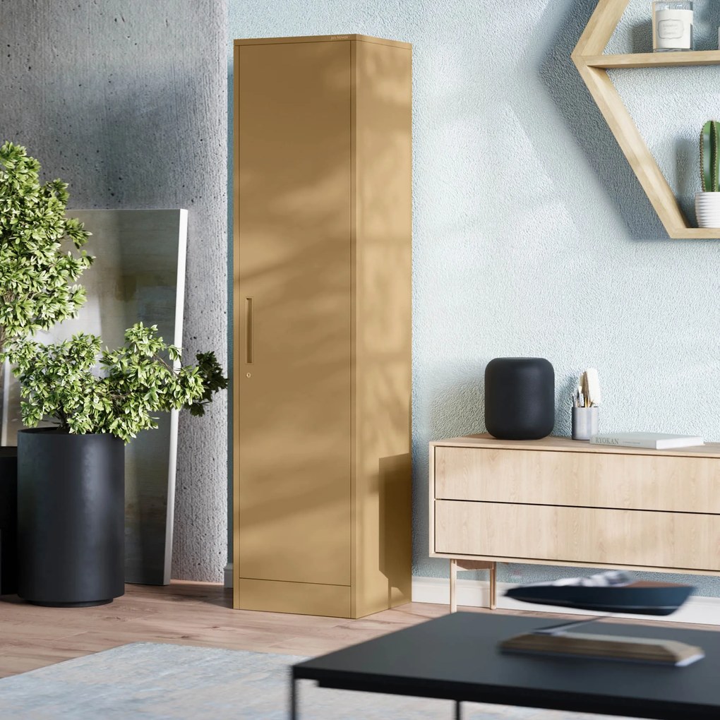 Szafka biurowa na dokumenty ALEX, 450 x 1850 x 400 mm, Fresh Style: beżowa